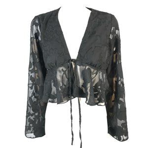 SHEIN floral sheer cardigan